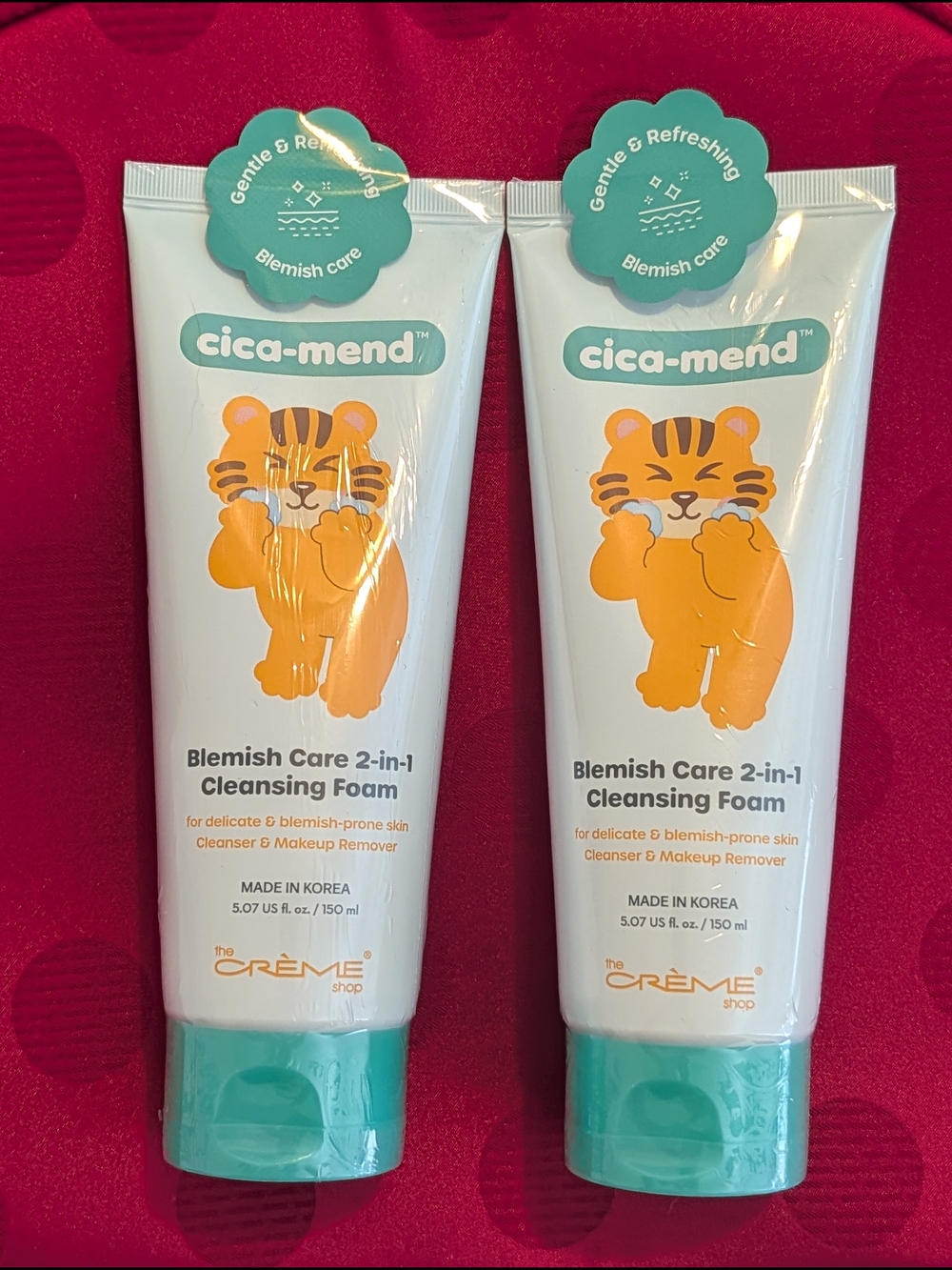 2 The Crème Shop Cica-mend Blemish Care 2-in-1 Cleansing Foam Bundle New Sealed